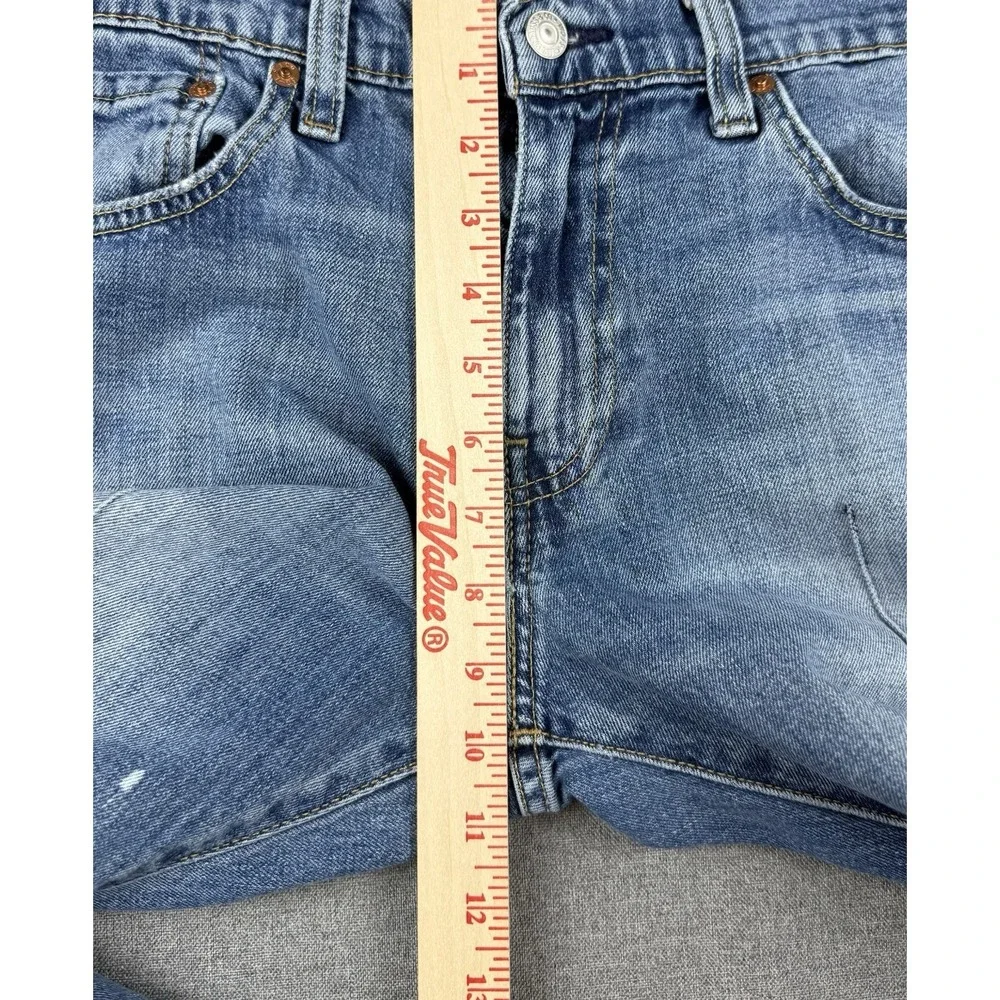 Levi's 527 Slim Boot Jeans Men's 32x32 Blue Distressed Paint Wash Denim